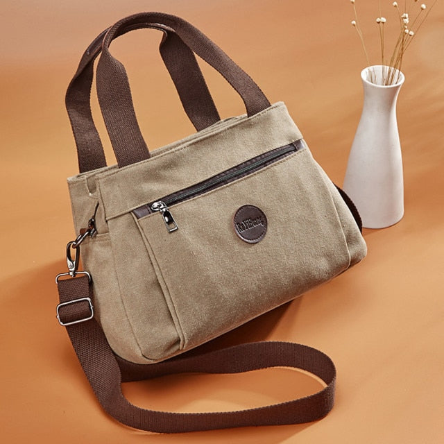 Womens Bags Casual Totes Solid Color Canvas Shoulder Messenger Bags Student School Travel Handbags Bolsos Hombre Bags For Women