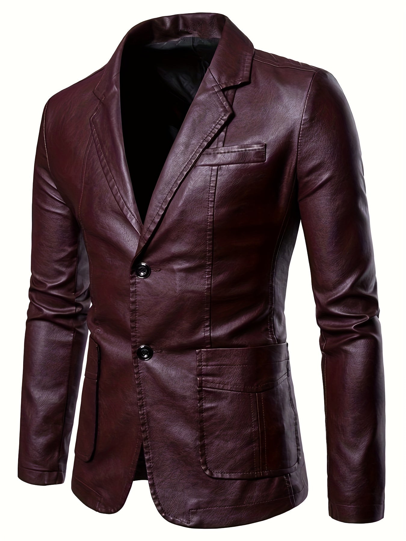 Men's PU Leather Jacket Casual Suit For Autumn And Winter