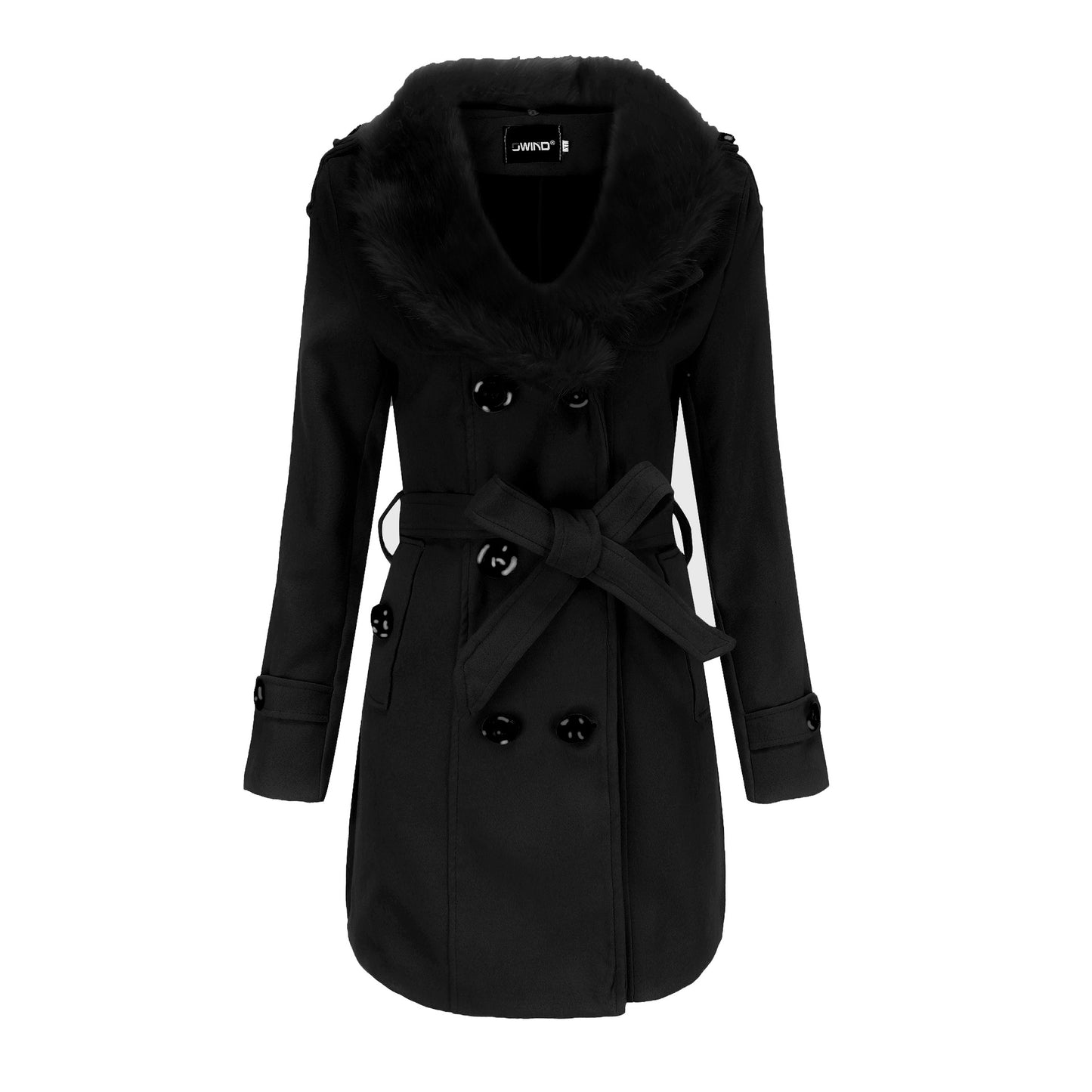 Wool, the exacerbated female long 2020 women's windbreaker winter Korean version of the big fur collar double-sided woolen coat women