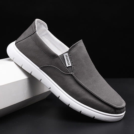 2021 new men's shoes a pedal old Beijing cloth shoes set foot lazy shoes men casual canvas shoes breathable shoes shoes