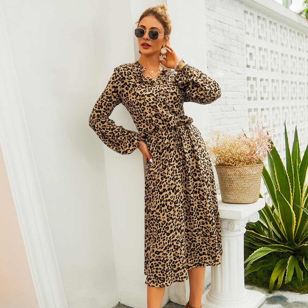 Independent real shot cross-border spring and summer women 2021 new Amazon pedicure long-sleeved long dress one generation