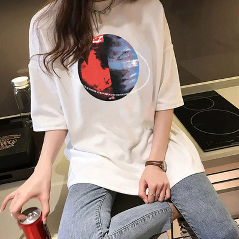 Good quality combed cotton bottoming shirt female 2021 new long dress wide size casual women's T-shirt female