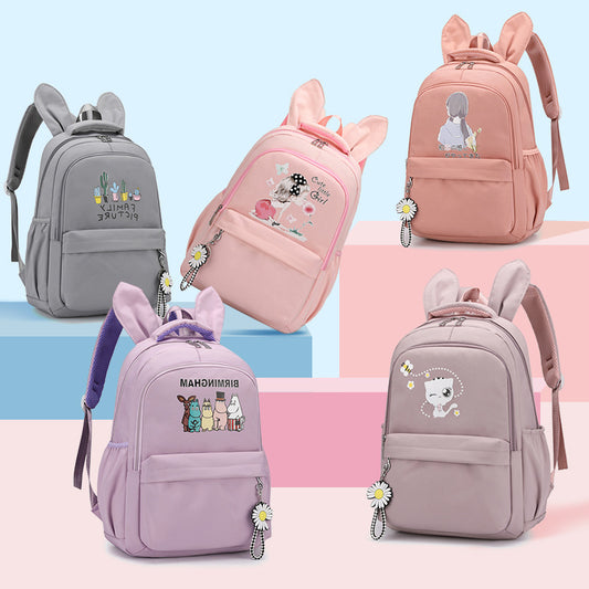 New children's shoulder bag teenage texture nylon casual trend backpack cartoon cute primary school students