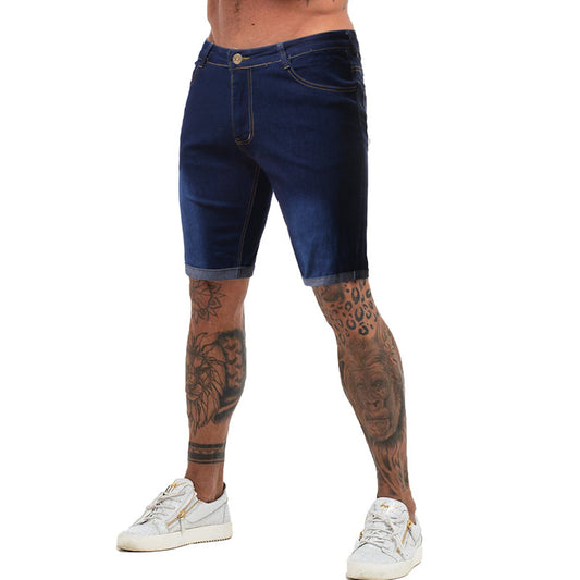 EBay Foreign Trade Code 2020 Summer European and American men's casual denim short pants fashion gradient five-point pants tide