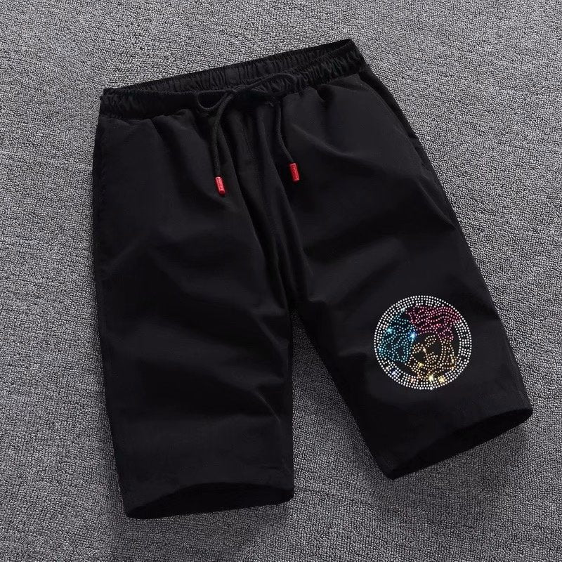 Casual shorts men's hot drill 2021 summer new sports large size pants cotton tide brand spirit guy straight wholesale