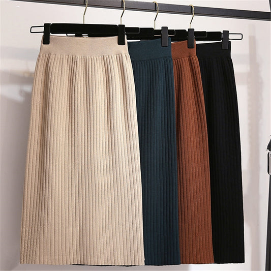 Autumn and winter skirt female long section 2021 new high backpa hip skirt boating first step Korean version of the pure color