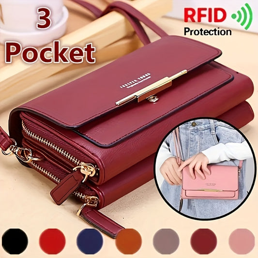 Roulens Small Crossbody Shoulder Bag For Women Cellphone Bags Card Holder Wallet Purse And Handbags