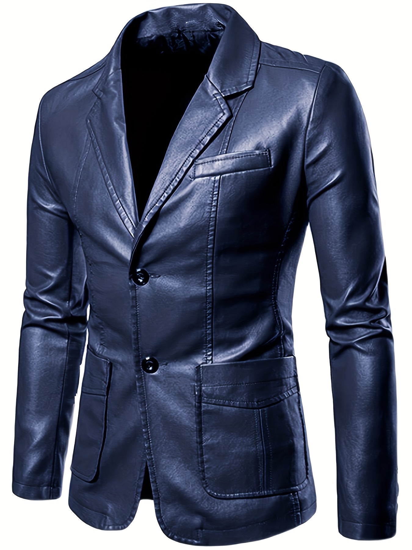 Men's PU Leather Jacket Casual Suit For Autumn And Winter