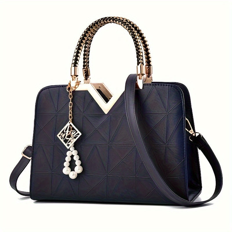 Fashion Top Handle Satchel Bag, Trendy Crossbody Bag, Women's Casual Handbag, Shoulder Bag & Purse