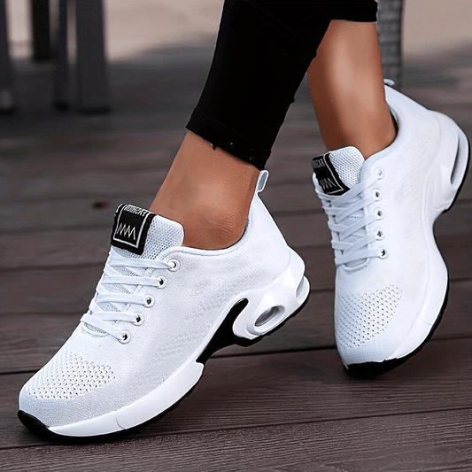 Women's Breathable Mesh Chunky Sneakers, Casual Lace Up Outdoor Shoes, Lightweight Low Top Sport Shoes