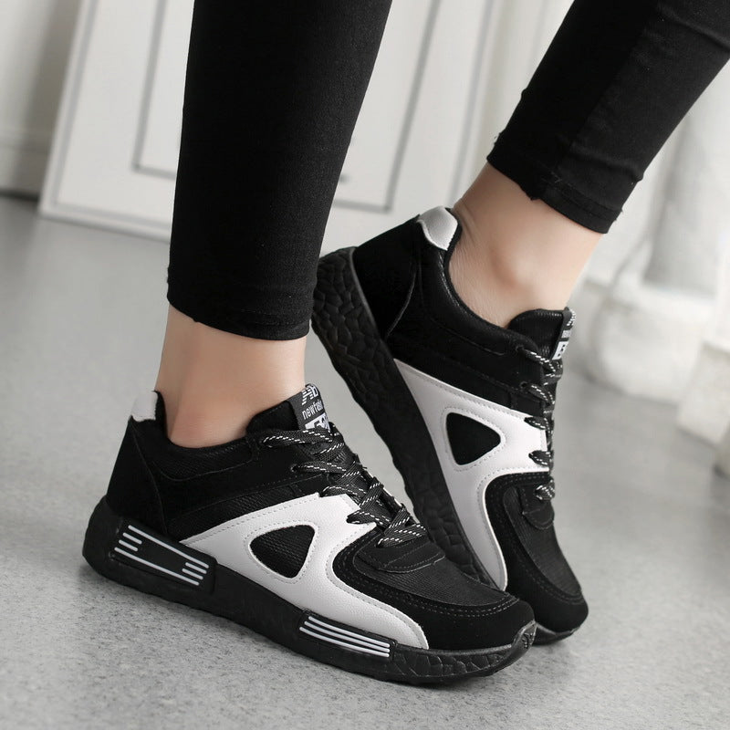 2019 spring and autumn Korean sports shoes female wild casual shoes Anshoe student breathable shoes flat running shoes