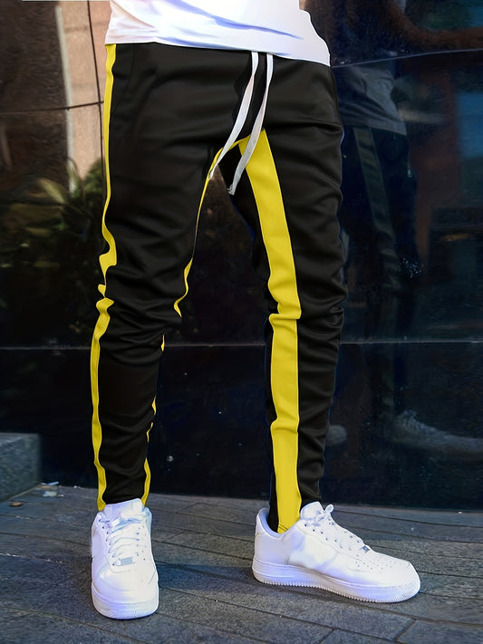 Pantaloni Sportivi Casual Da Uomo Con Strisce Laterali E Coulisse In Vita, Eleganti E Comodi