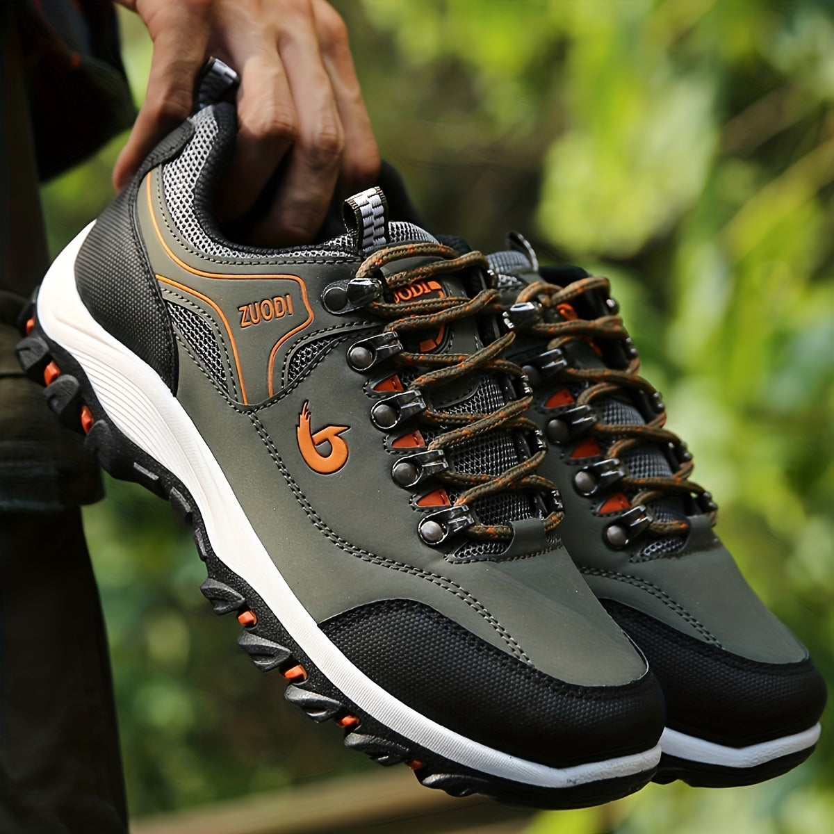 Men's Lace-up Sneakers - Athletic Shoes - Wear-resistant And Breathable Hiking Shoes