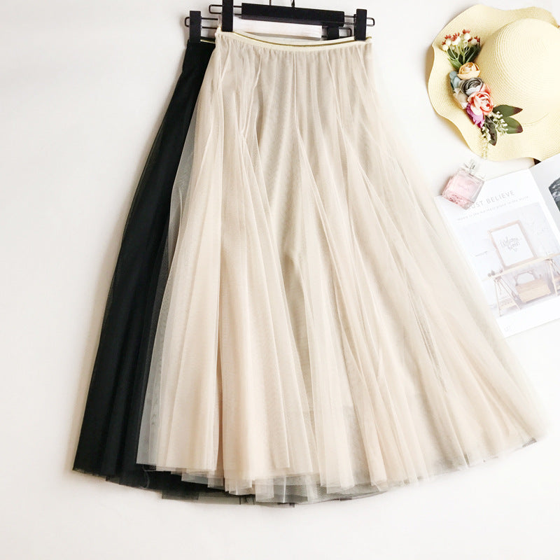 South Korea Dongda Gate Wholesale 2021 Summer Slim Waist Middle School Slim Skirt Puff Hirkad Skirt