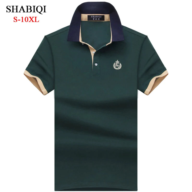 SHABIQI Classic Brand Men shirt Men Polo Shirt Men Short Sleeve Polos Shirt T Designer Polo Shirt Plus Size 6XL 7XL 8XL 9XL 10X