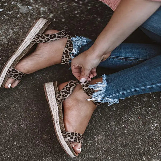 Leopard sandals