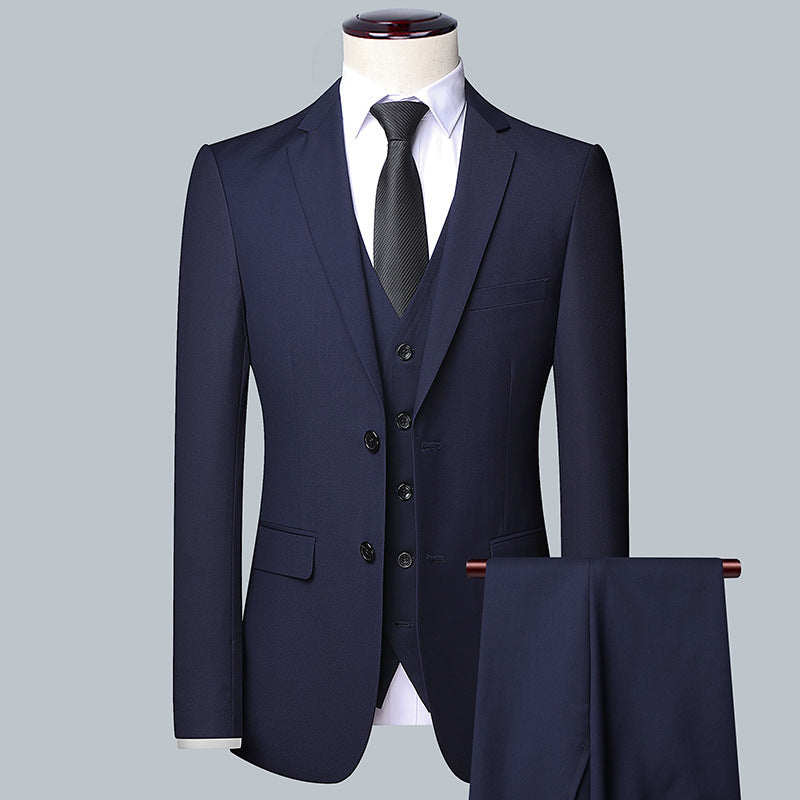 Men's suits set three-piece suit wear men's business is equipped with groom wedding dress one generation