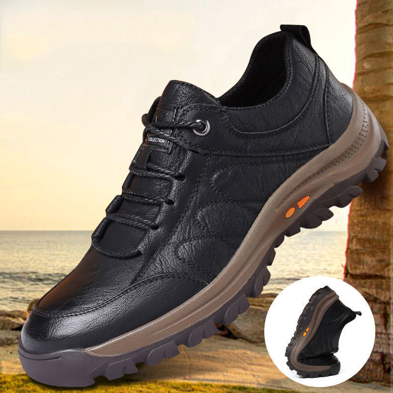 Men's casual business shoes men's outdoor sports hiking shoes waterproof anti-slip middle-aged father men's shoes one generation