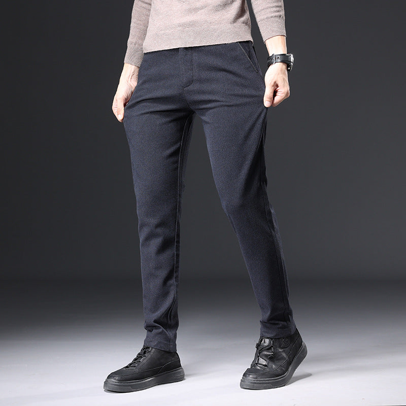 A generation of casual pants men 2021 autumn solid color teen stretch loose small straight foot straight suit pants