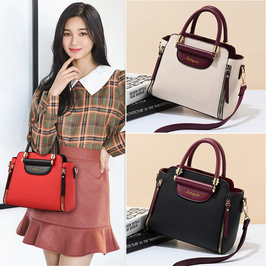 Women's bag 2020 new fashion atmosphere shoulder diagonal handbag female soft leather middle-aged mother bag big capacity