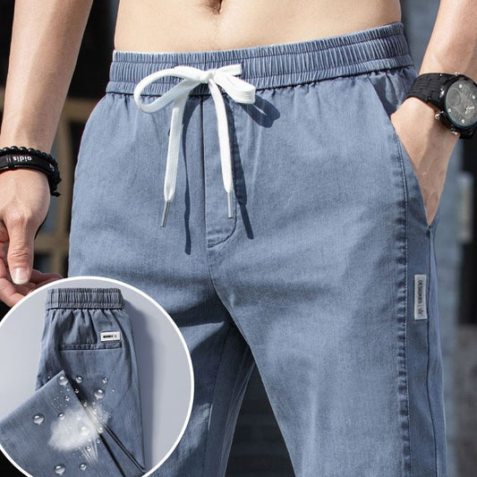 Tianti jeans male summer thin straight loose long pants ice silk slim casual men's trousers ice oxygen bar skirt