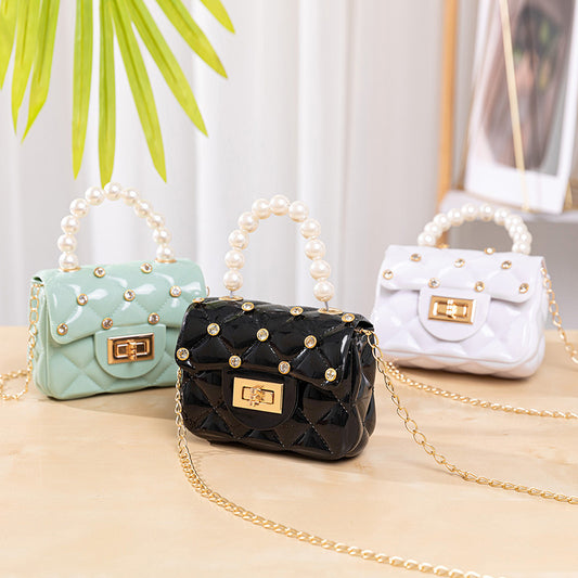 Bag handbags new 2021 summer tide pearl portable children's fruit frozen mini chain Coollas