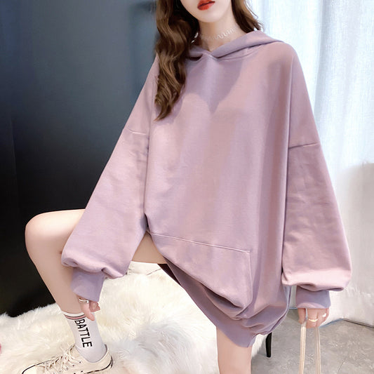 Real shot 2021 autumn new Korean version of cute rabbit ears hooded clothes long-sleeved sweater women