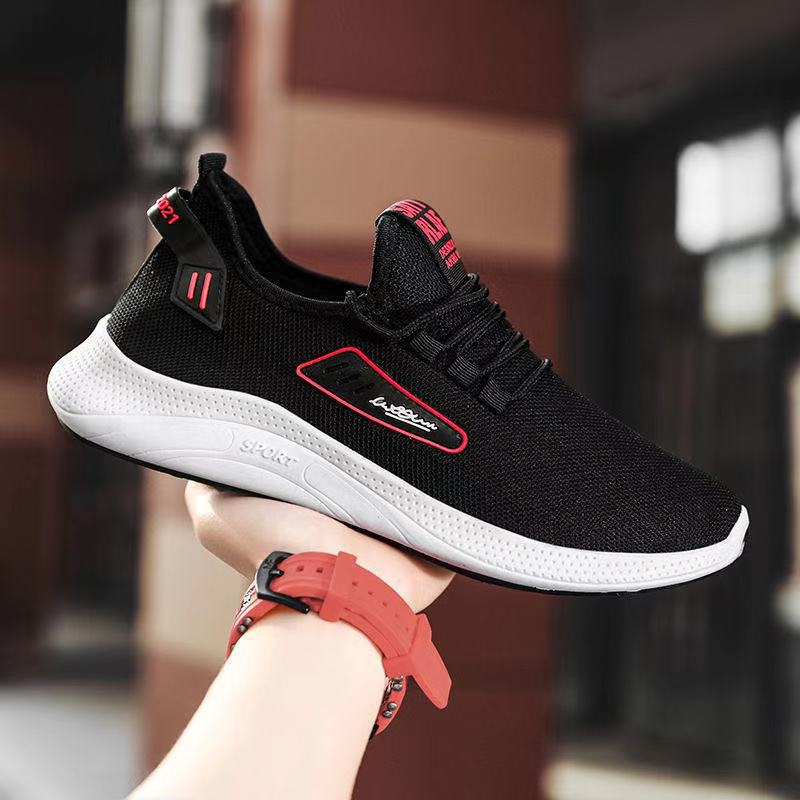 2021 cross-border summer shoes men's sports shoes breathable flying weaving casual low help INS trend coconut shoes men's shoes