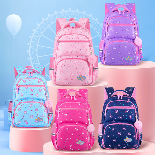 School bag primary school girl princess refrigerator package children's shoulder one or three to six grades reducer factory wholesale backpack