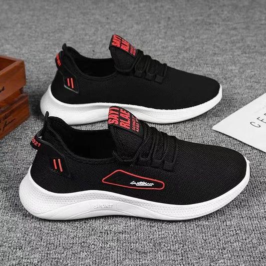 2021 cross-border summer shoes men's sports shoes breathable flying weaving casual low help INS trend coconut shoes men's shoes