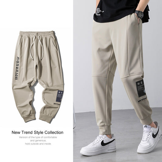 Spring pants men's trousers new Korean version of the trend loose nine-point beam foot casual sports men's casual trousers