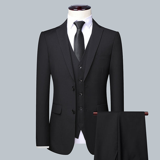 Suit male 2021 new men's business Korean version of the fashion career three-piece autumn and winter casual wedding dress