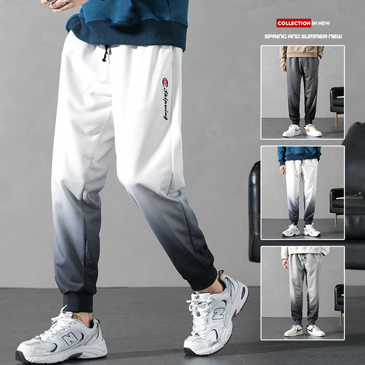 Summer men's casual exercise trousers Korean version of the tide loose Oversize beam adolescents nine-point guards