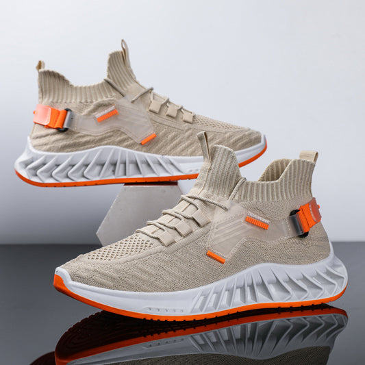 Men's Shoes Cross-border 2023 Summer New Fashion Trend, Breathable Men's Shoes, Flying Woven Korean Version Student Shoes, Sports Casual Shoes