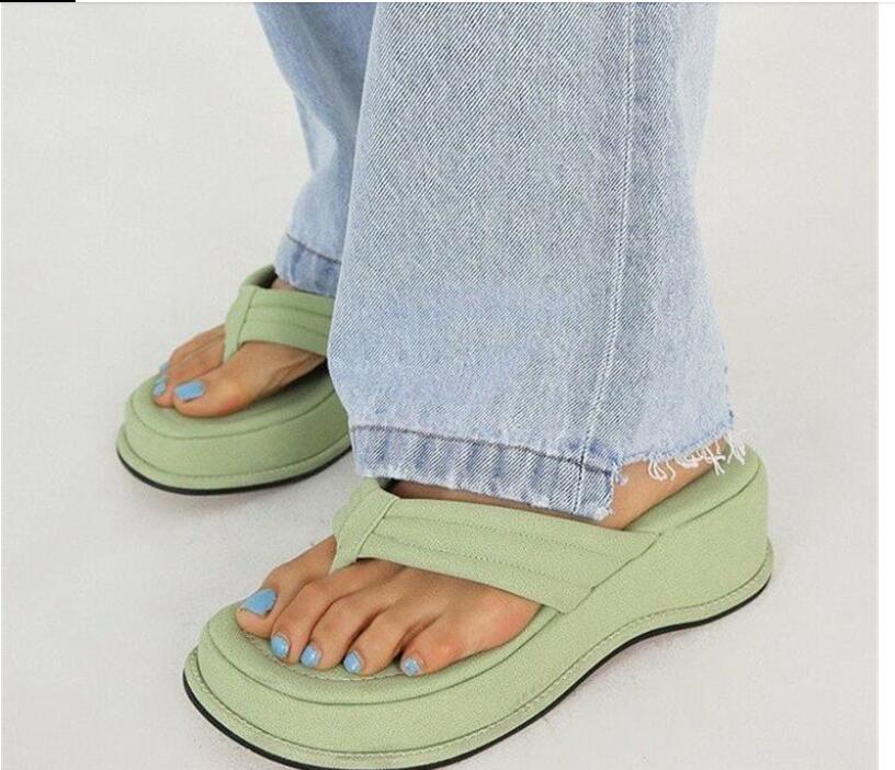 Yodwl Women Slippers  New Clip Toe Sandals Women Shoes Wedge Platform Slippers Fashion Dress High Heels Female Flip Flops Casual