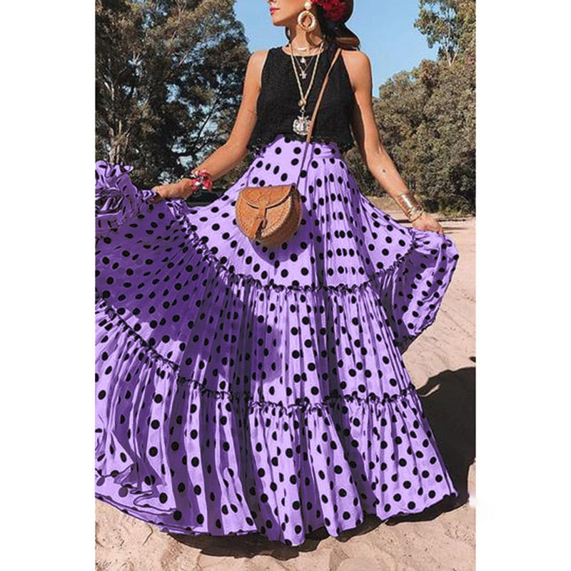 High Waist Female Vintage Skirts Long Trend Bohemian