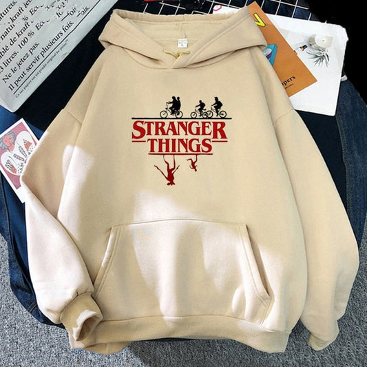 Harajuku Women Hoodies Stranger Things Graphic Oversized Sweatshirt Fashion Funny Anime Print Mens Hoodie Top Streetwear Clothes