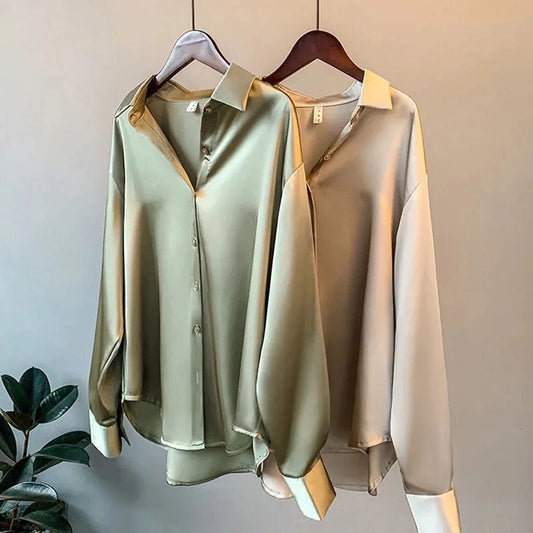 Spring 2021 Womens Clothing Silk Shirt Vintage