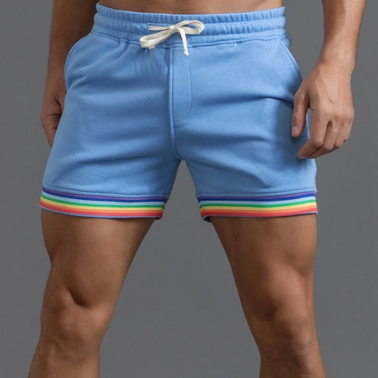 Rainbow man home shorts fashion colorful