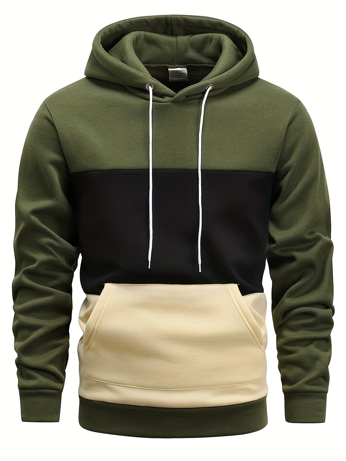 Color Block Hoodie, Cool Hoodies For Men, Felpa Con Cappuccio Casual Da Uomo Con Design Grafico E Tasca A Marsupio Streetwear Per L'inverno Autunno, Come Regali