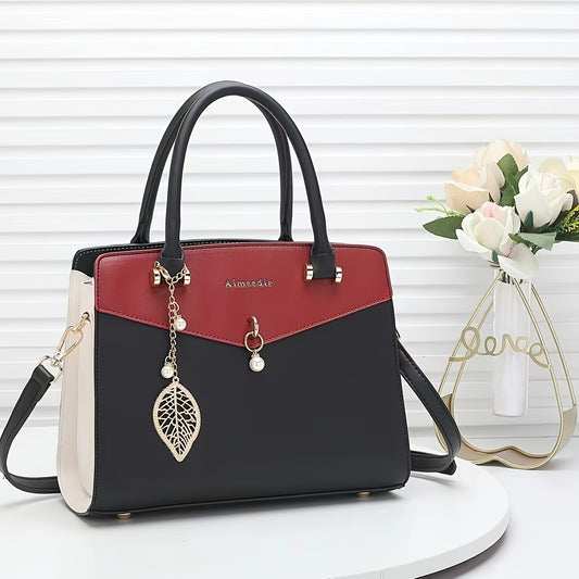 Fashion Versatile Shoulder Bag, Color Blocking Large Capacity Crossbody Bag, Women's Casual Commuter Bag