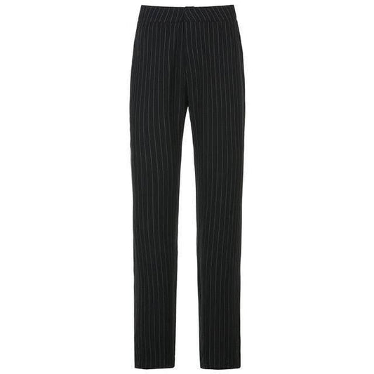 90s Vintage Alt Punk Striped Straight Pants