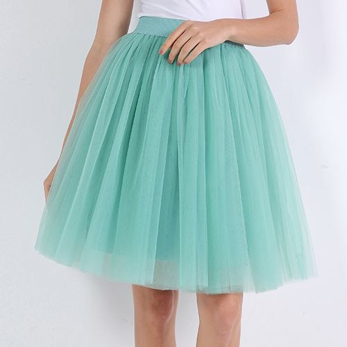 Purpdrank Puffy 5Layer 60CM Fashion Women Tulle Skirt Tutu Wedding Bridal Bridesmaid Overskirt Petticoat Lolita Saia