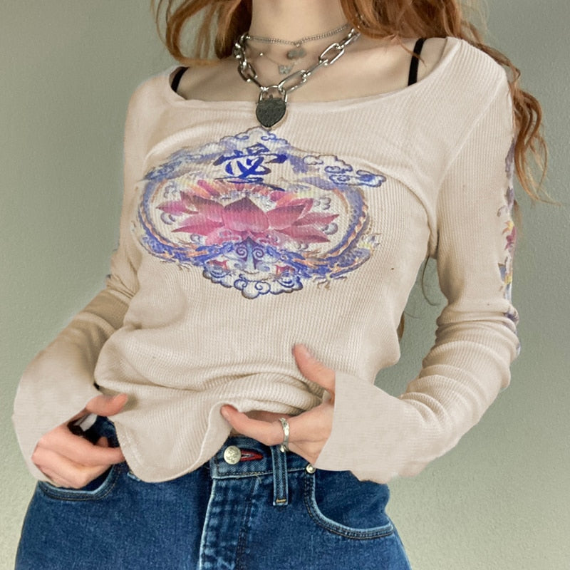 Fairycore Graphic Long Sleeve Tee