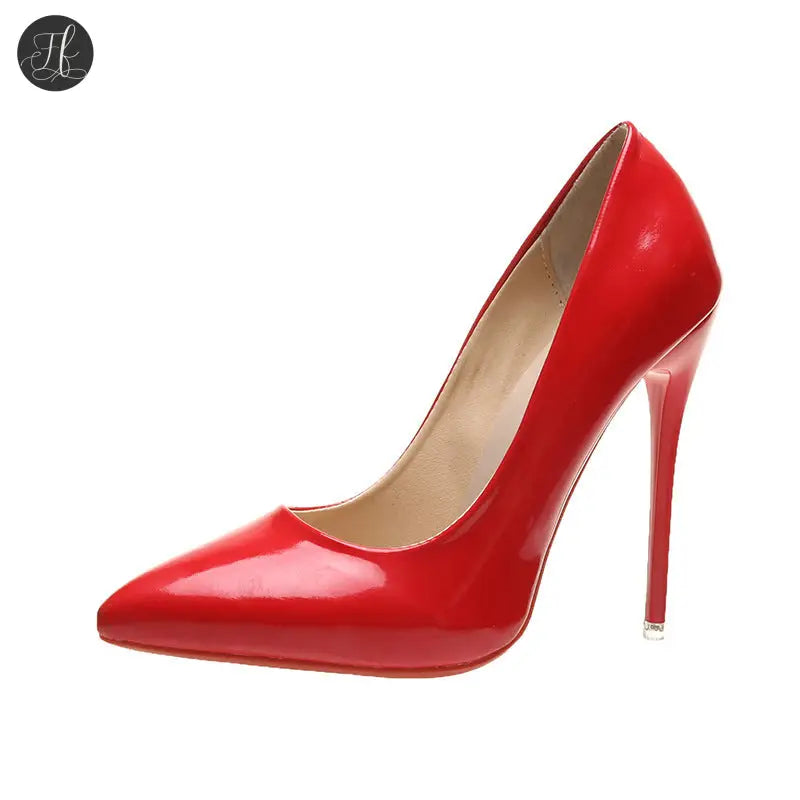 Spring Stiletto Pumps Patent Leather